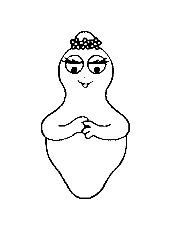 coloriage barbapapa barbamama